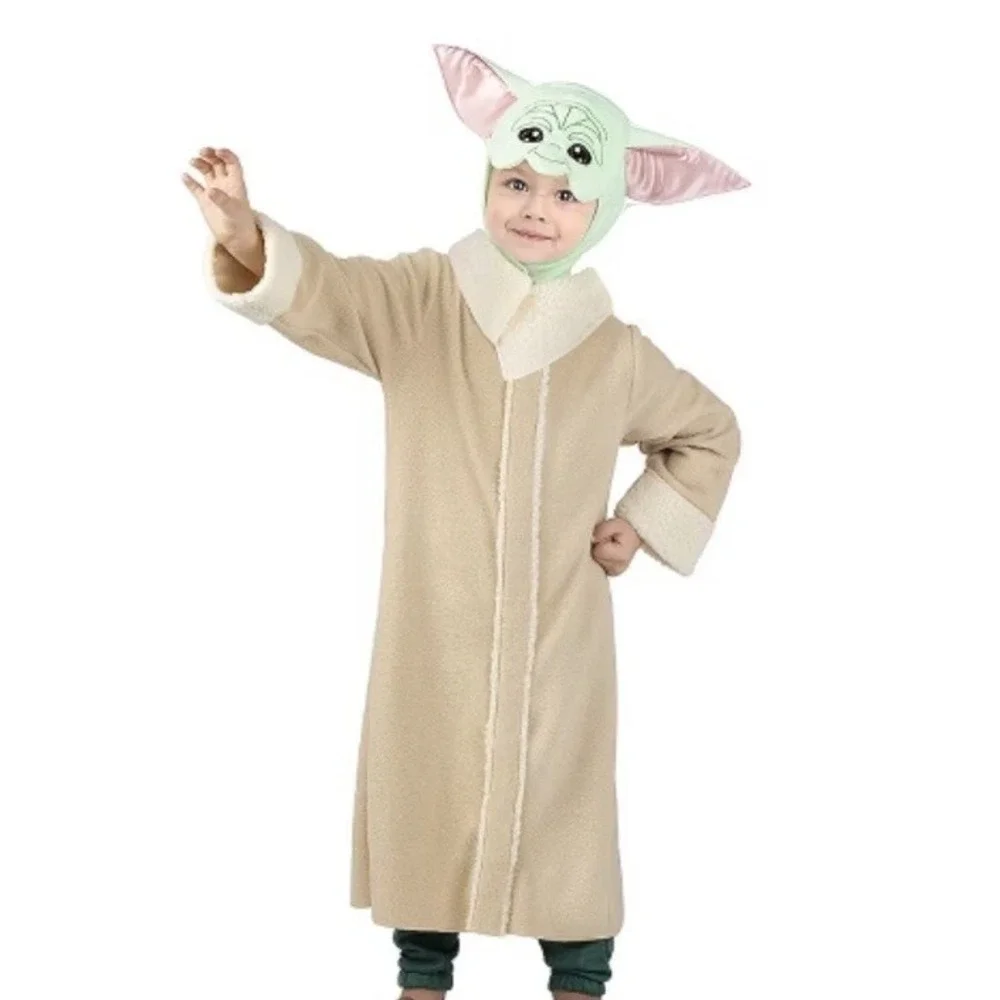 STAR WARS The Mandalorian Grogu Robe Padded Headpiece Costume Toddler 3T-4T NEW